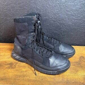 Oakley SI Assault Boots Black Leather Textile Lace Up Military Tactical Size 12